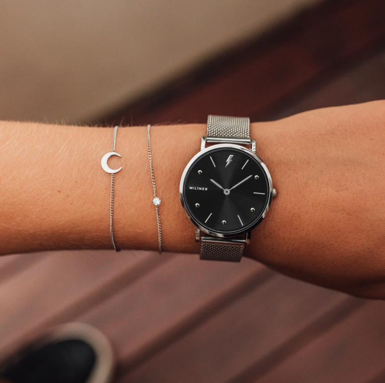 33mm Ladies Cosmos Night Watch with Milanese Strap