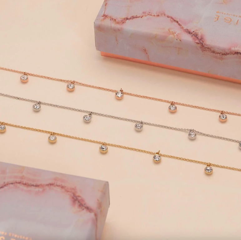 Alina Anklet with Crystals from Swarovski