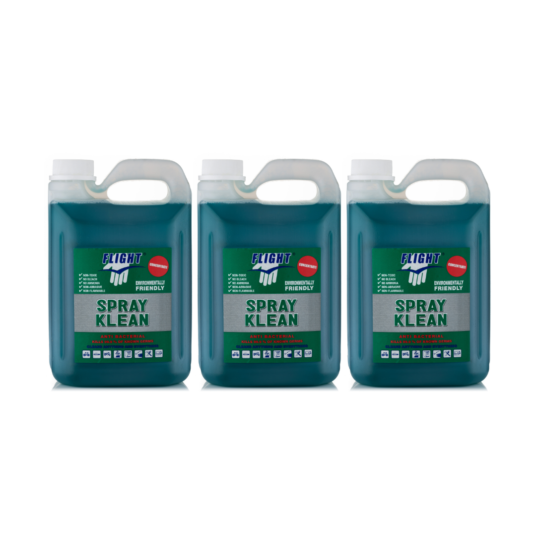 Pack of 3 2L Flight Sprayklean Anti-Bacterial Bottles (Kills 99.9% of Germs)