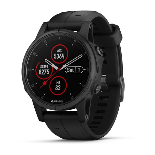 Fenix 5S Plus Sapphire – Black (Silicone Band)