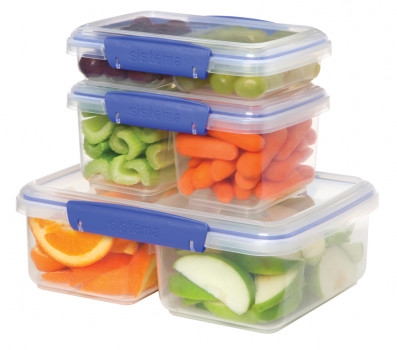 Set of 6 Medium/Large Split Klip It Containers (3 x 835ml, 3 x 1.9L)