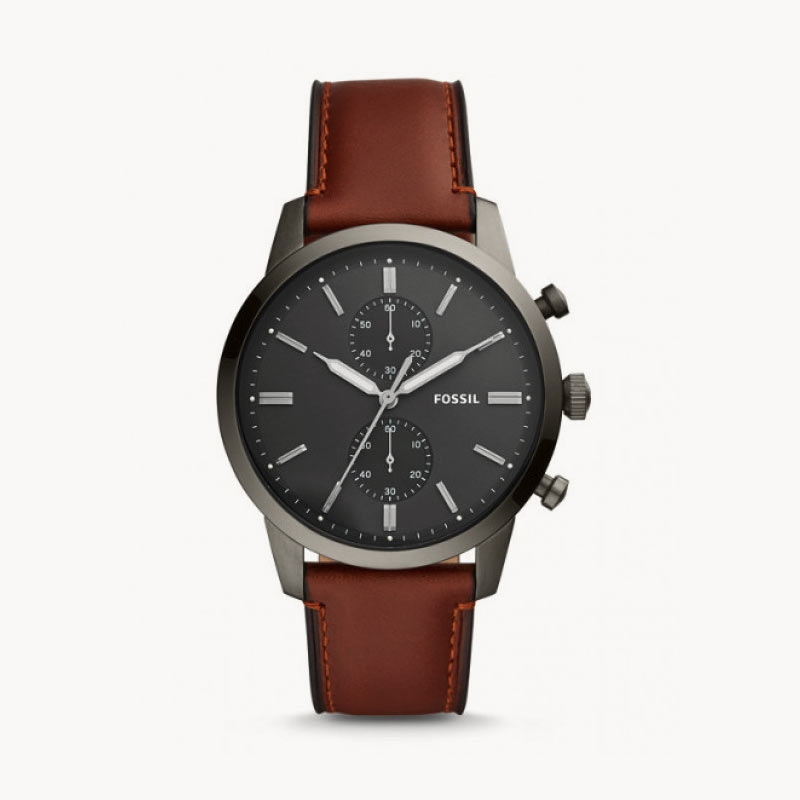 Mens Leather Townsman Watch
