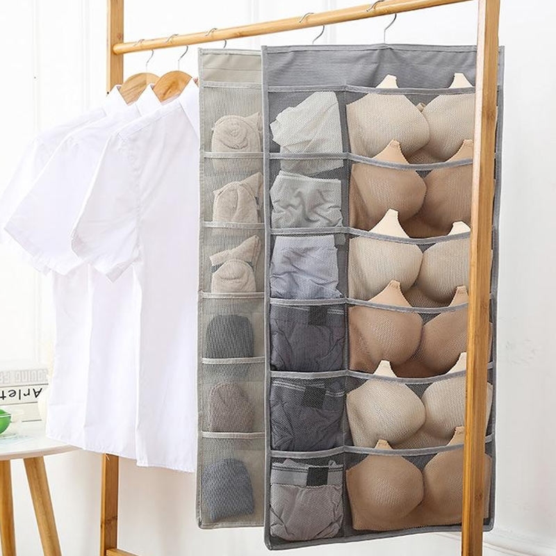 Dual-Sided Hanging Wardrobe Organiser