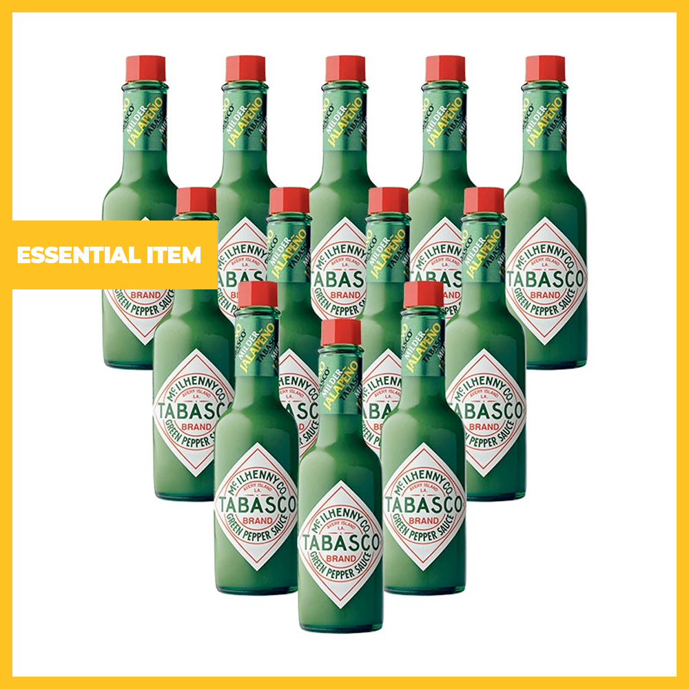 Pack of 12, 60ml Green Pepper Sauce