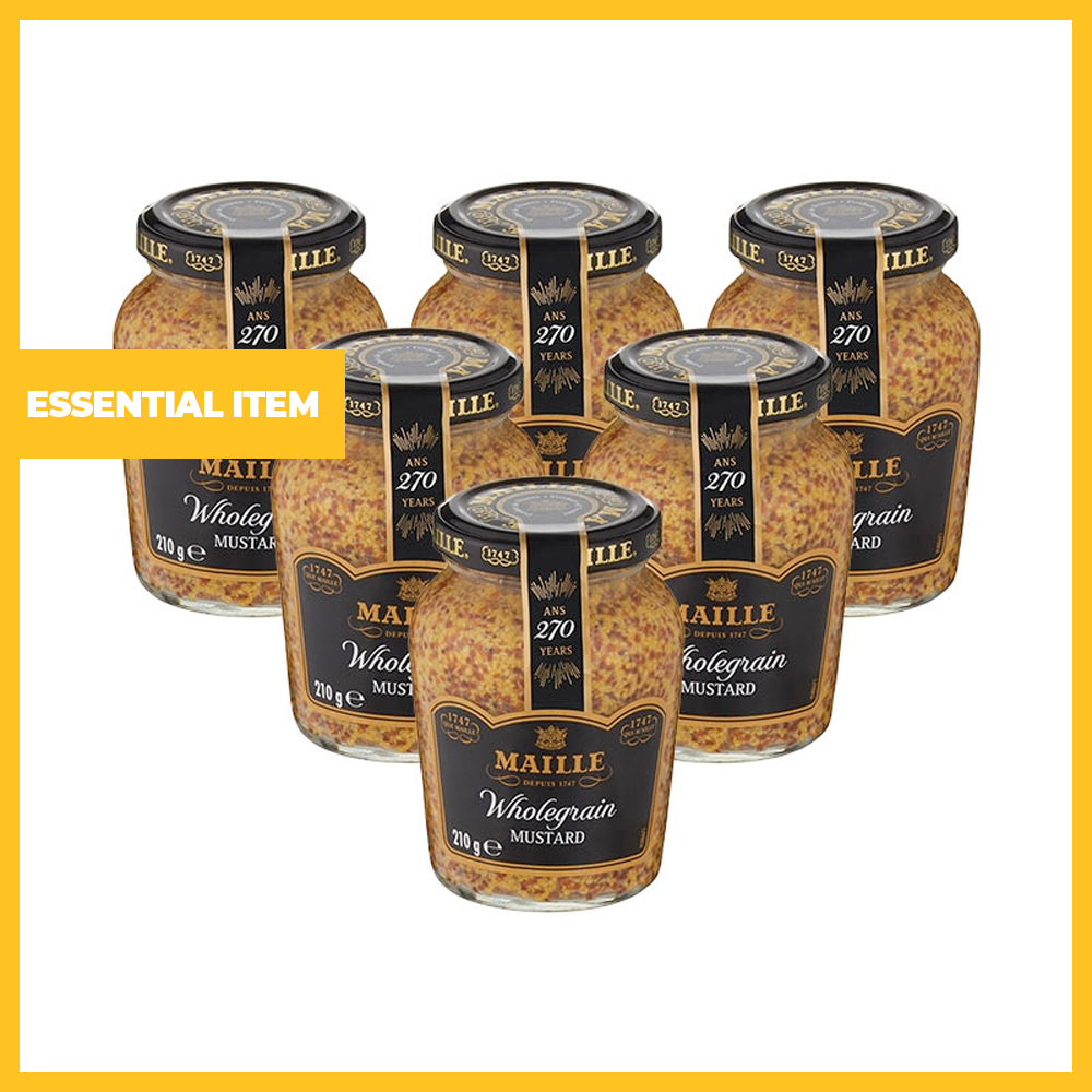 Pack of 6, 210g Wholegrain Mustard