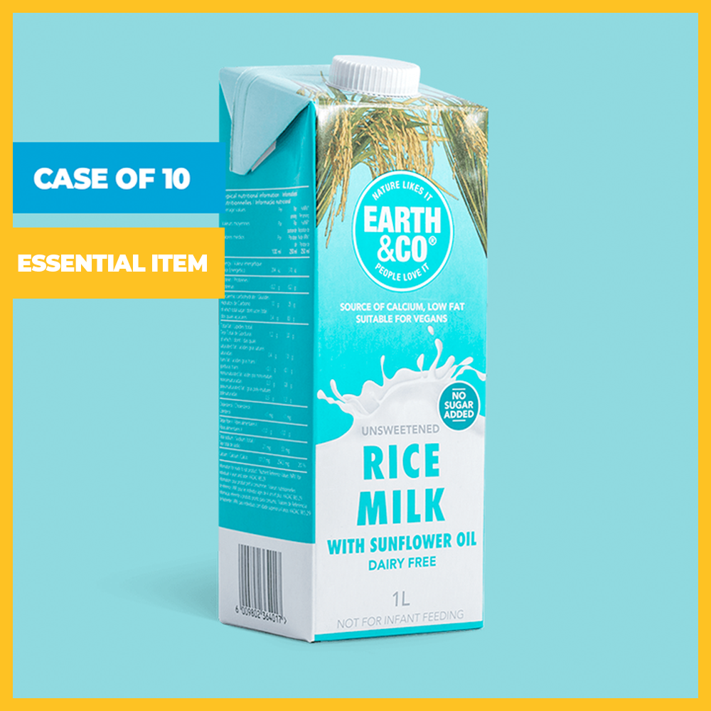 Case of 10  Unsweetened Dairy Free Rice Milk