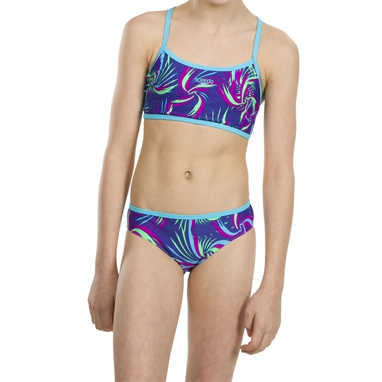 Girls' Colour Melt Allover Two Piece Swimsuit