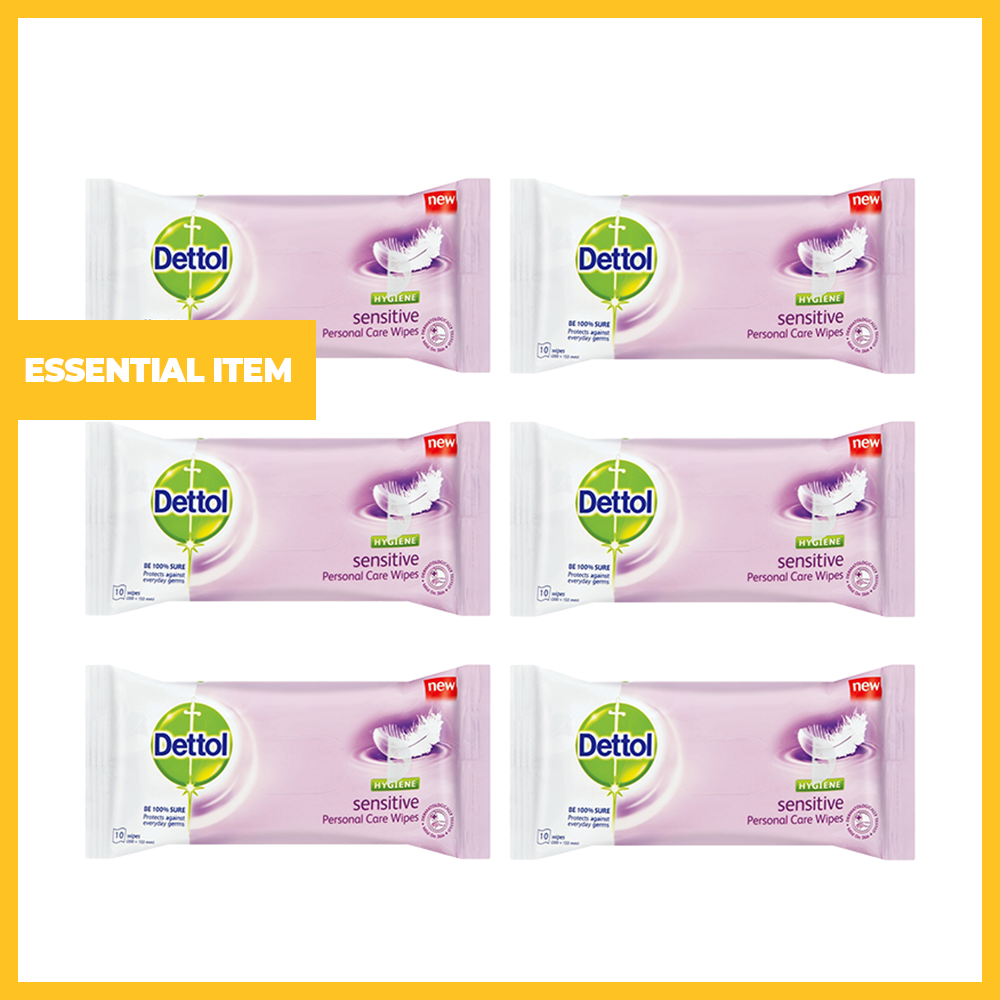 Pack of 6 (60 Wipes in Total)