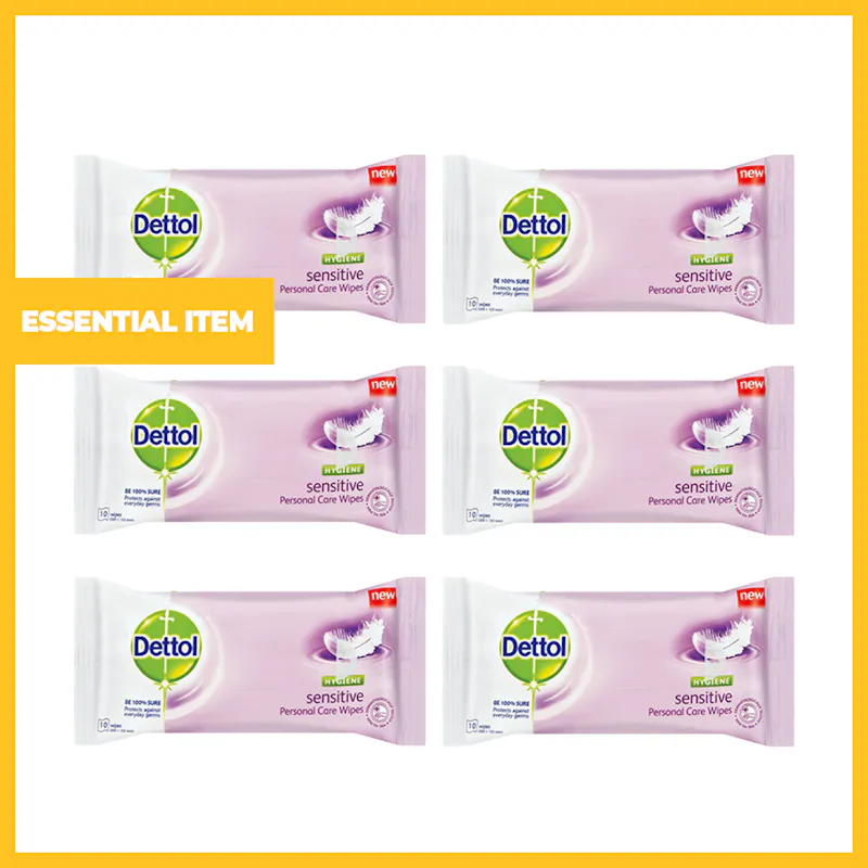 Pack of 6 (60 Wipes in Total)