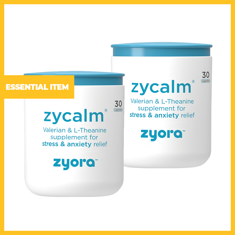 Zycalm® Valerian and L-theanine Supplement for Stress & Anxiety Relief (60 Capsules)