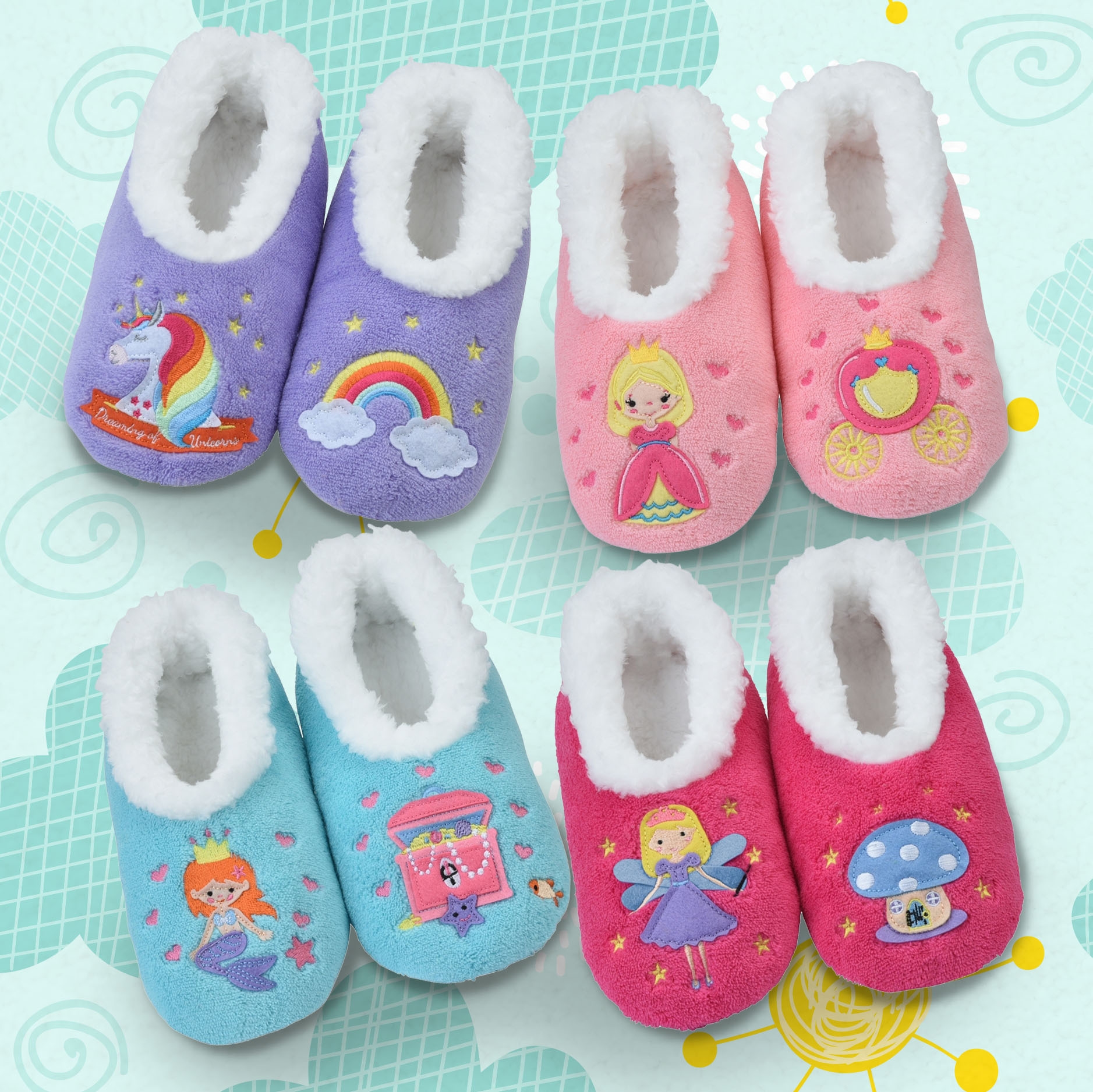 Girls Pair Of Comfortable And Warm Fairytale Slippers