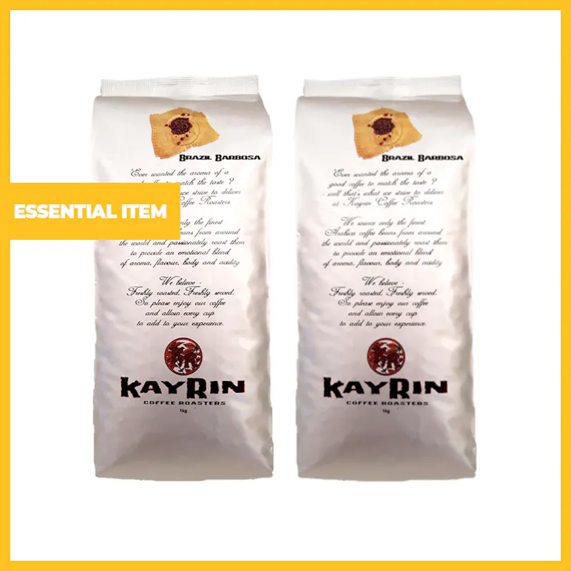 1 x Brazil Barbosa Gold + 1 x Caffe Origem included
