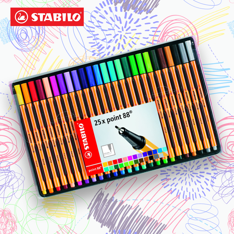 Wallet of 25 88 Fineliner Pens