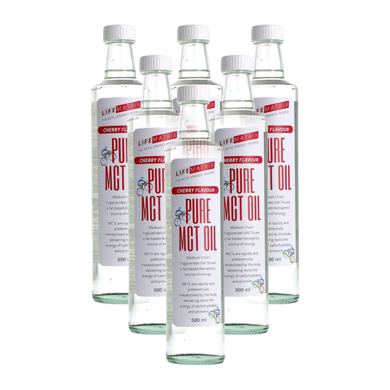 Pack of 6, Pure MCT Oil (Cherry Flavour)