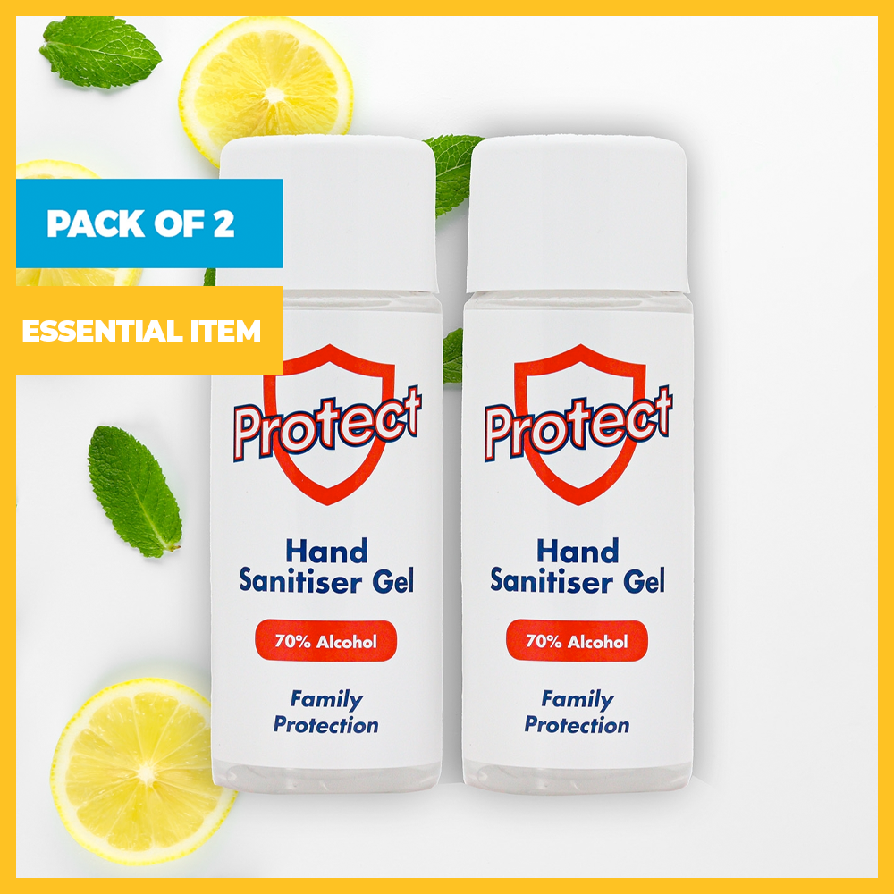 Pack of 2 100ml 70% Alcohol Gel Hand Sanitisers 
