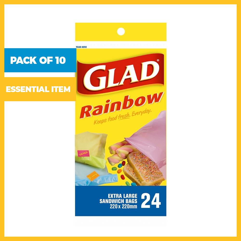 Pack of 10 Rainbow Sandwich Bags (240 Bags)