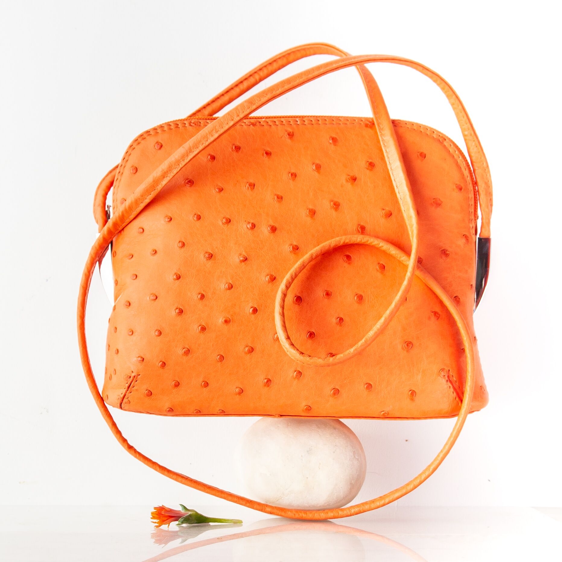 Genuine Ostrich Leather Ladies' Handbag