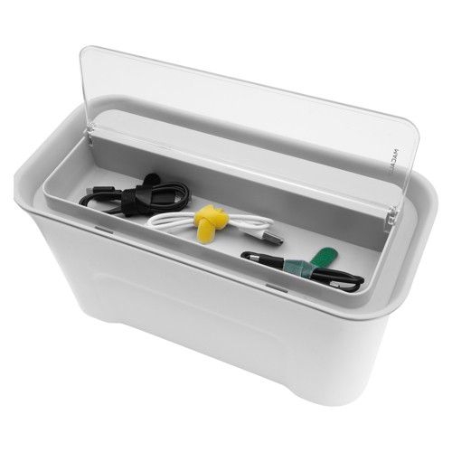 Power Strip Cable Organizer Box with Accessory Storage