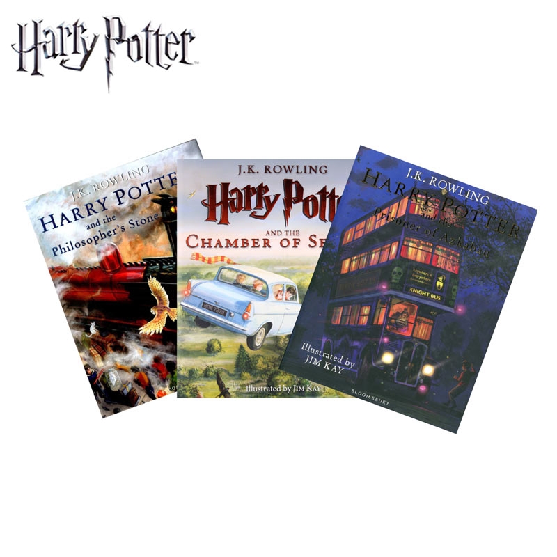 Illustrated Hardback Books: Harry Potter And The Philosophers Stone Or Harry Potter And The Chamber Of Secrets Or Harry Potter and The Prisoner of Azkaban