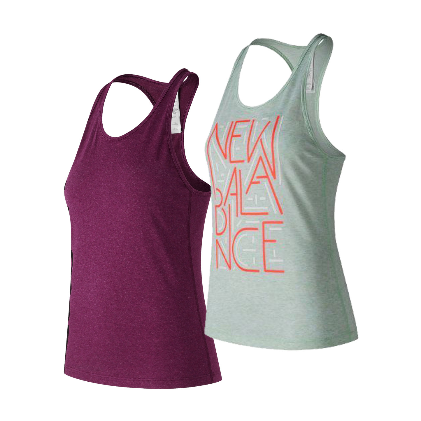Ladies Graphic Heather Tech Racerback