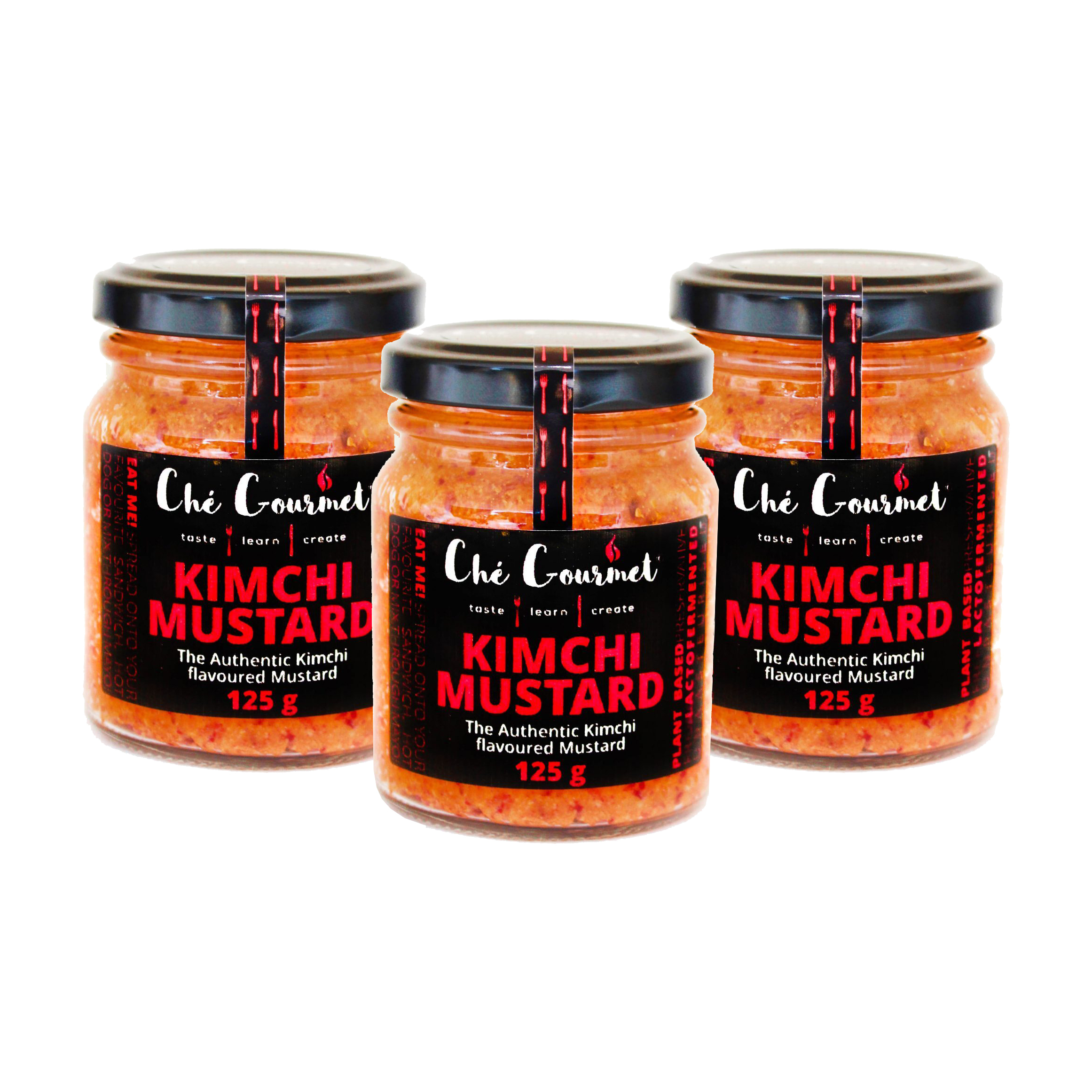 Pack of 3 x 125g Original Tangy Kimchi Mustard