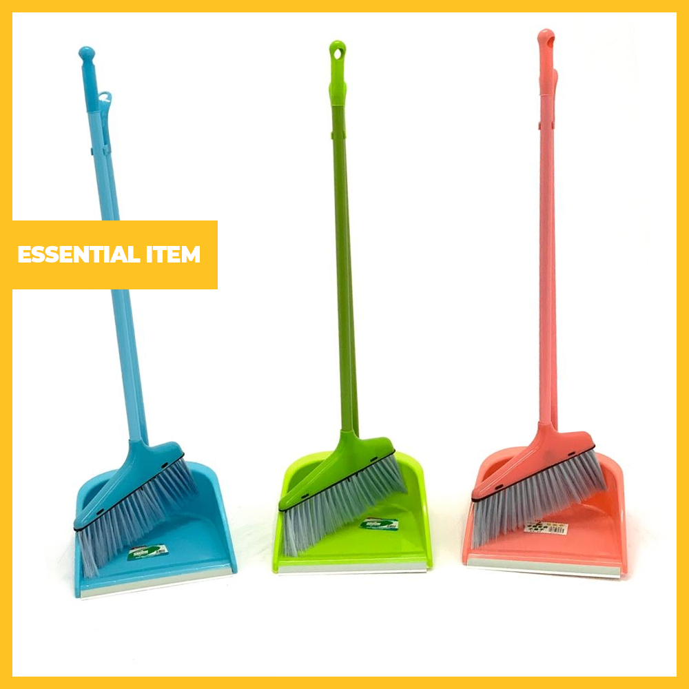 Long Handle Dustpan and Broom Set