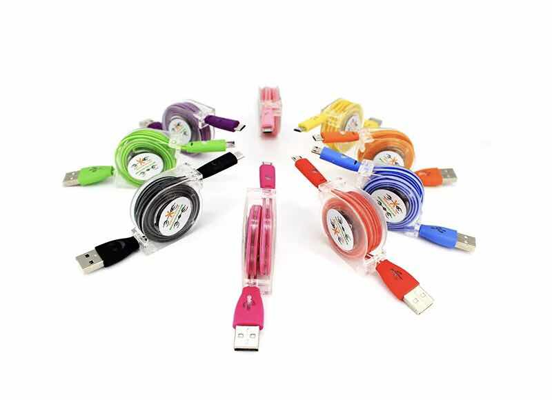 LED Retractable Charging Cables