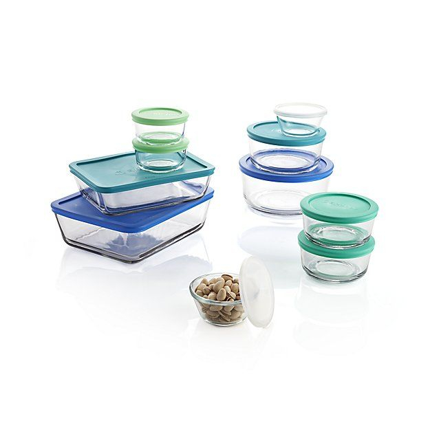 20-Piece Glass Kitchen Storage Set