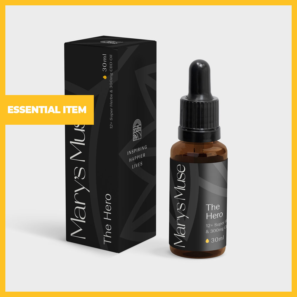 The Hero 12 Super Herbs + 300mg CBD Oil