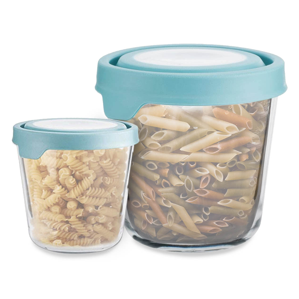 820ml & 1650ml Tall Glass Storage Container with True Seal Lid