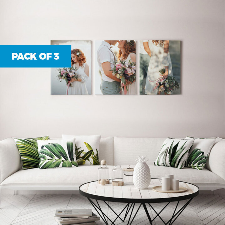 A4 or A3, Pack of 3 Premium Stretch Canvases (Voucher Redemption)