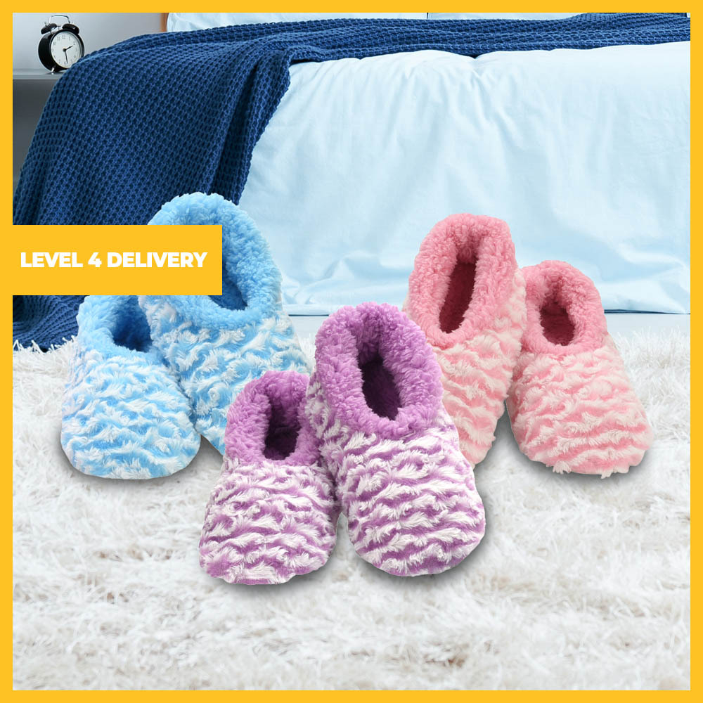 Ladies Pastel Stripe Slippers