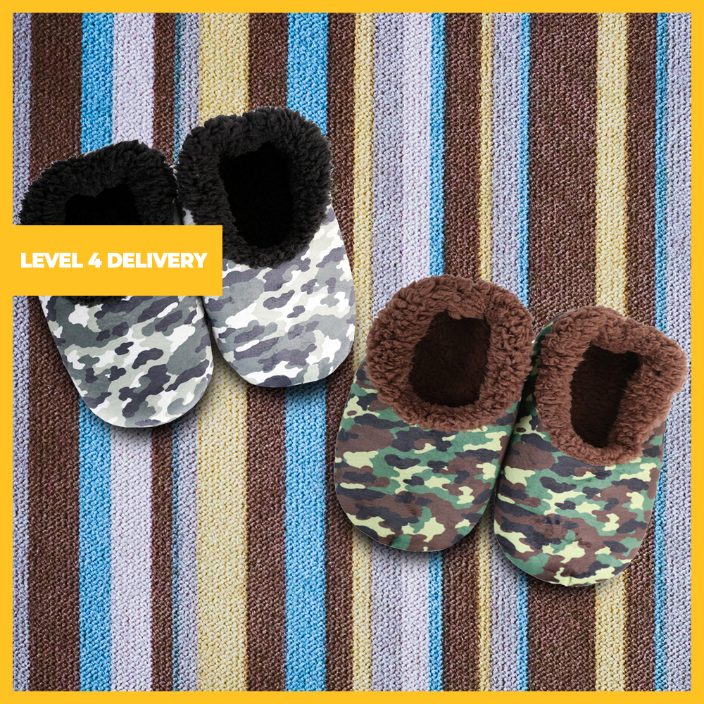 Kids Comfy Camo Slippers
