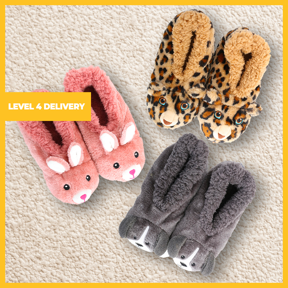 Ladies Furry Critter Slippers