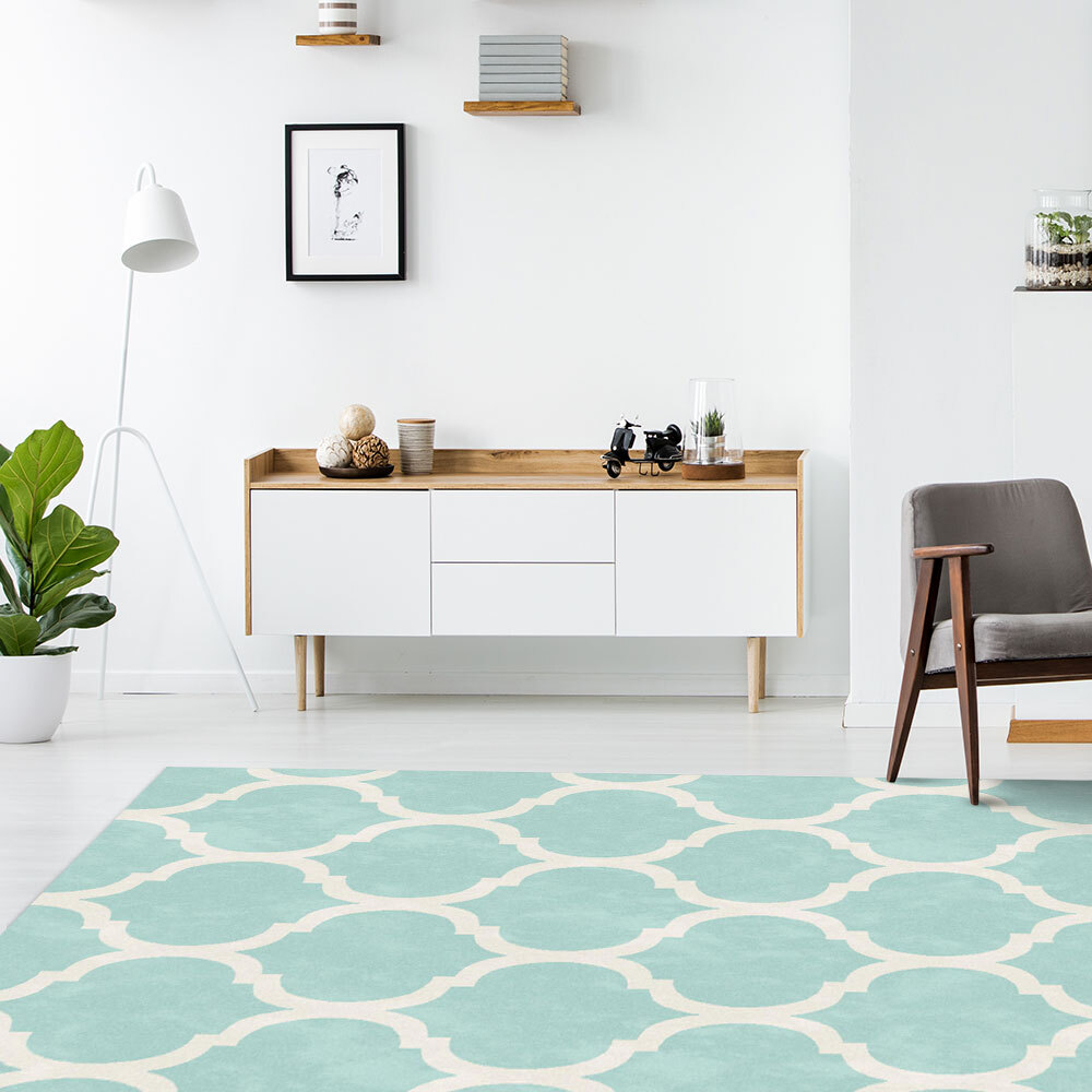 Hard Wearing Trellis Canvas Rug