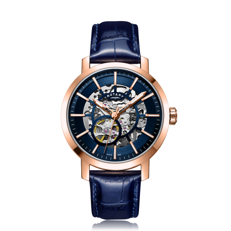 Rose Gold w/ Blue Dial