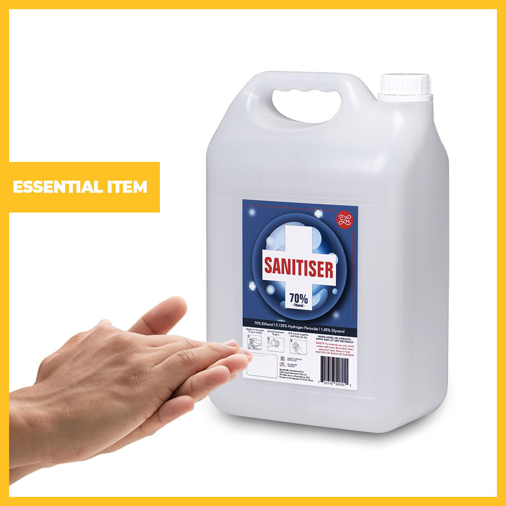 5L Hand and Surface Sanitiser 70% Alcohol