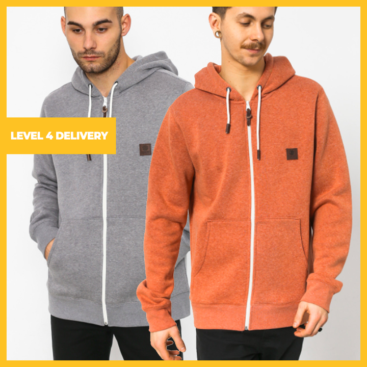 Men's Heavy Zip-Thru Hooded Sweater