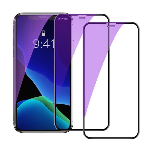Pack of 2 0.3mm Dustproof No-Blue Light Screen Protector for iPhone X,XS,XS Max, XR,11 Pro & 11 Pro Max