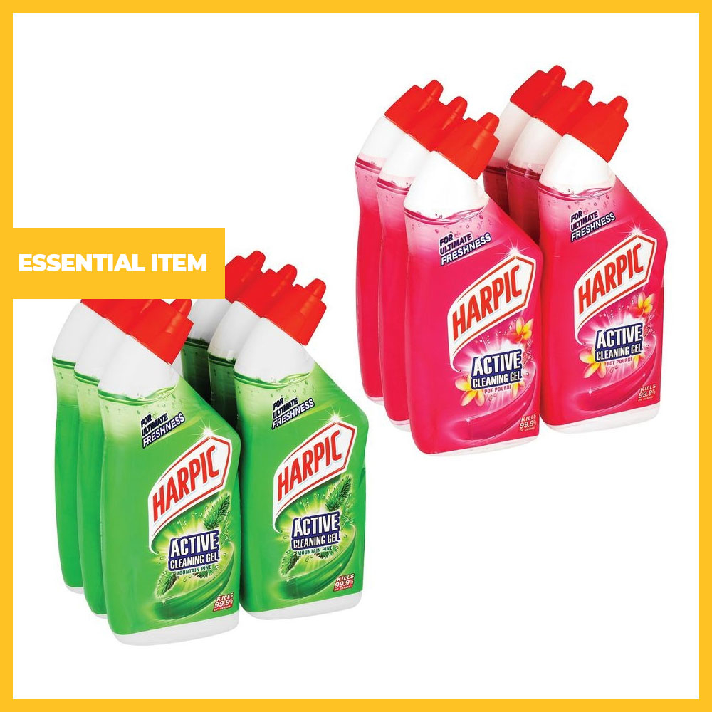 Pack of 6 Active Cleaning Gels (500ml Each)