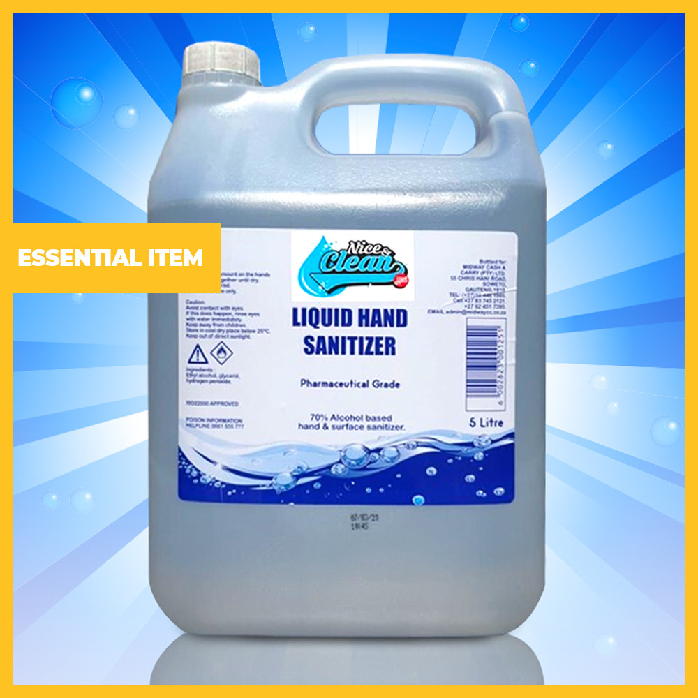 5L Waterless Hand and Surface Sanitiser (70% Alcohol)