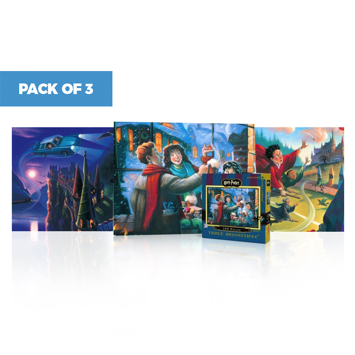 Pack of 3 x 100 Piece Harry Potter Puzzles (Multiple Options Available)