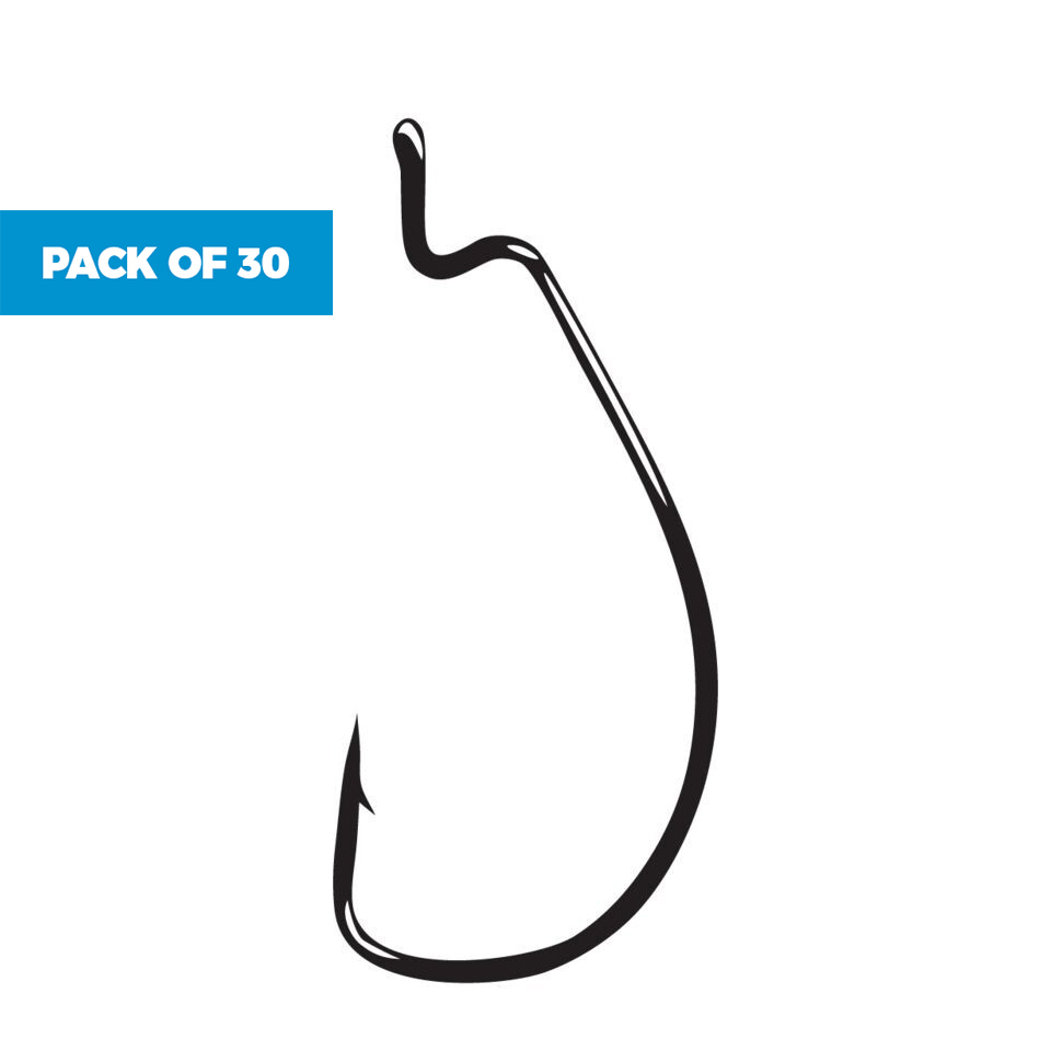 Pack of 30 Offset Shank Worms Hooks