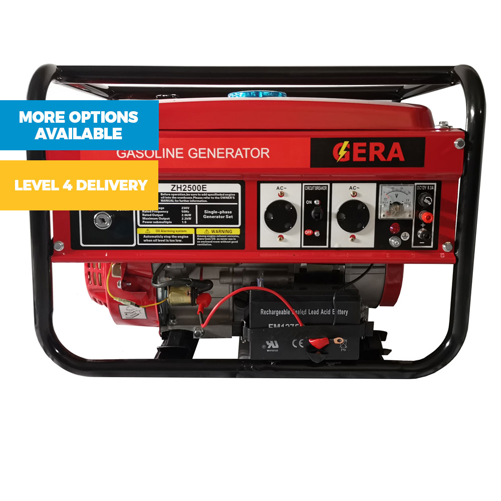 Electric Key Start Petrol Generator (Multiple Sizes Available)