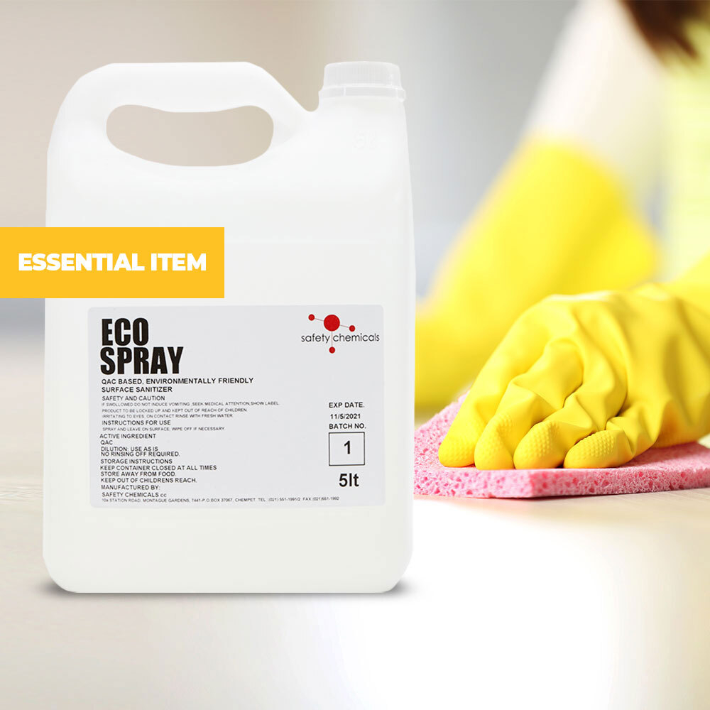 5L Eco Spray QAC Based Environmentally Friendly Surface Sanitizer