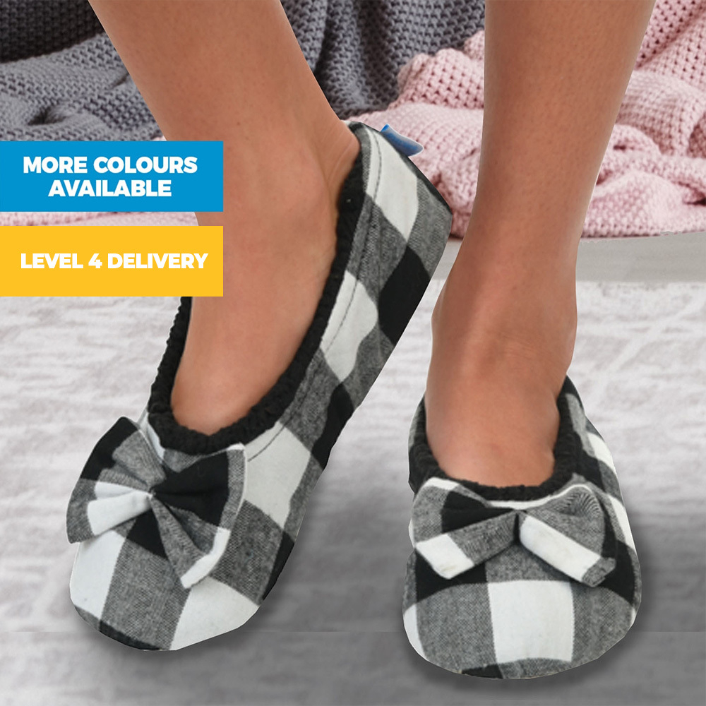 Ladies Buffalo Plaid Slippers