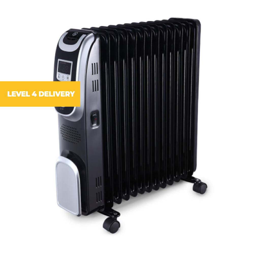 13 Fin Digital Oil Heater In Black