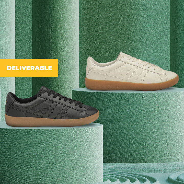 Men's Aztec Genuine Leather Trainer with Gum Sole