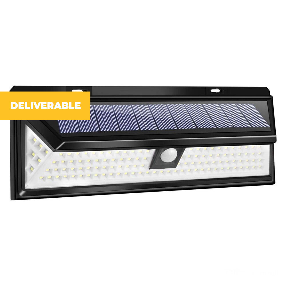 Solar Powered 118 LED Waterproof Motion Detecting Wall Light