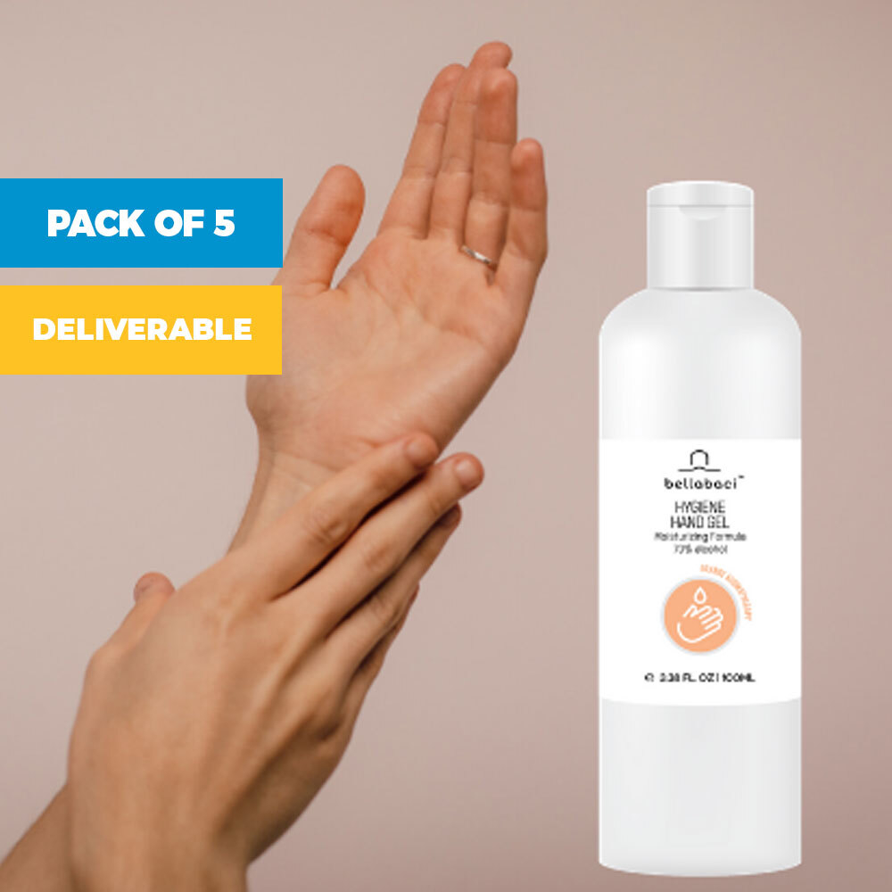 Pack of 5, 100ml 70% Hygiene Hand Gel Sanitiser (Locally Produced)